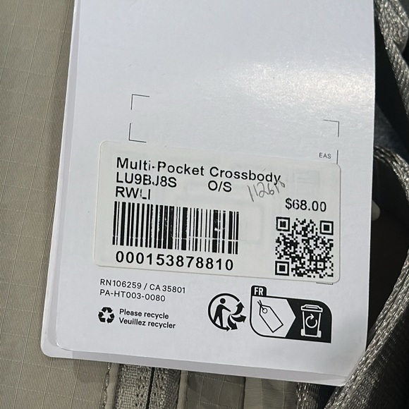 Lululemon Multi-Pocket Crossbody Bag 2.5L Raw Linen NWT - Picture 6 of 8